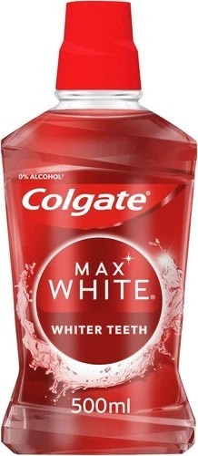 Colgate Max White Expert Whitening 500ml Mouthwash - Instantly Whiter Teeth- Alc