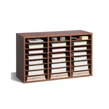VEVOR Literature Organizer,24 Compartments Office Mailbox w/Removable Shelves,Wo