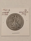1921-S Key Date Liberty Walking Half Dollar, Full Rim Good, One Rim Ding