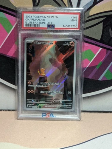 Pokémon TCG Charmander 168/165 Illustration Rare Scarlet & Violet: 151 - PSA 9