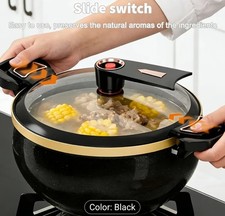 8L Large Capacity Multifunctional Soup Pot with a Ladle DoubleHandled Enamel Pot