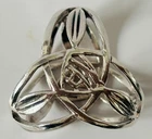 Vintage Scottish Rennie Macintosh Style Scarf Ring Pendant 925 Sterling Silver