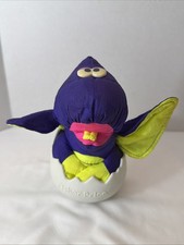 1992 Fisher Price Dino Roar Neon Purple Baby Pterodactyl W/ Egg - Puffalump