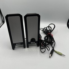 Dell A225 USB Powered Computer Speakers Pair 3.5mm Audio Tested Working