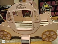 Princess Carriage Pink Bed for Girls Room