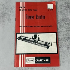 How To Do More With Your Power Router Instruction Handbook Sears Craftsman