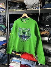 Kenzo Paris Tiger Embroidered Sweatshirt Crewneck Pullover Size L