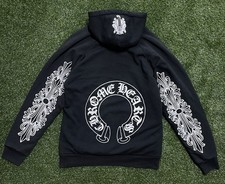 90s vintage Chrome Hearts Thermal Horseshoe Heavyweight Hoodie size M authentic