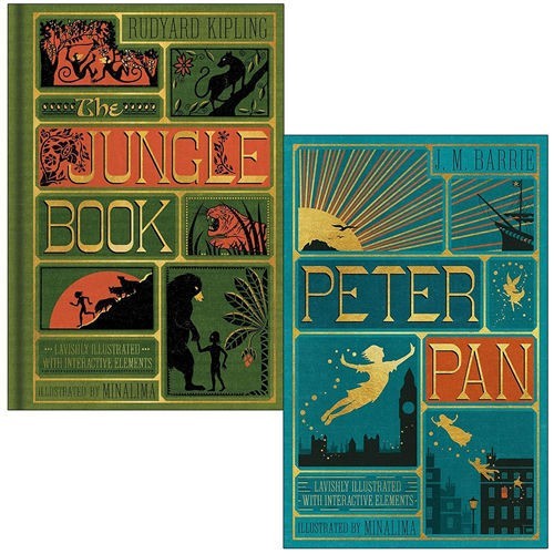 Various Publishers Peter Pan And The Jungle Book - Minalima Edition 2 Books Collection Set | Illustrated With Interactive Elements - Image 3