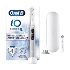 Oral-B iO 6S Brosse a Dents Électrique connectée Bluetooth Grise, 2 Brossettes,
