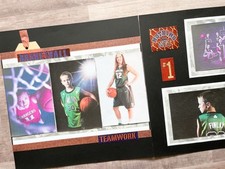 Premade Basketball Scrapbook Pages, 12 by 12 Basketball Scrapbook Layout