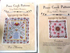2 PEACE CREEK QUILT PATTERNS CARNATIONS & POT...