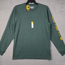 CARHARTT Shirt Mens Small GREEN OUTDOOR WORK WEAR Long Sleeve Casual NWT
