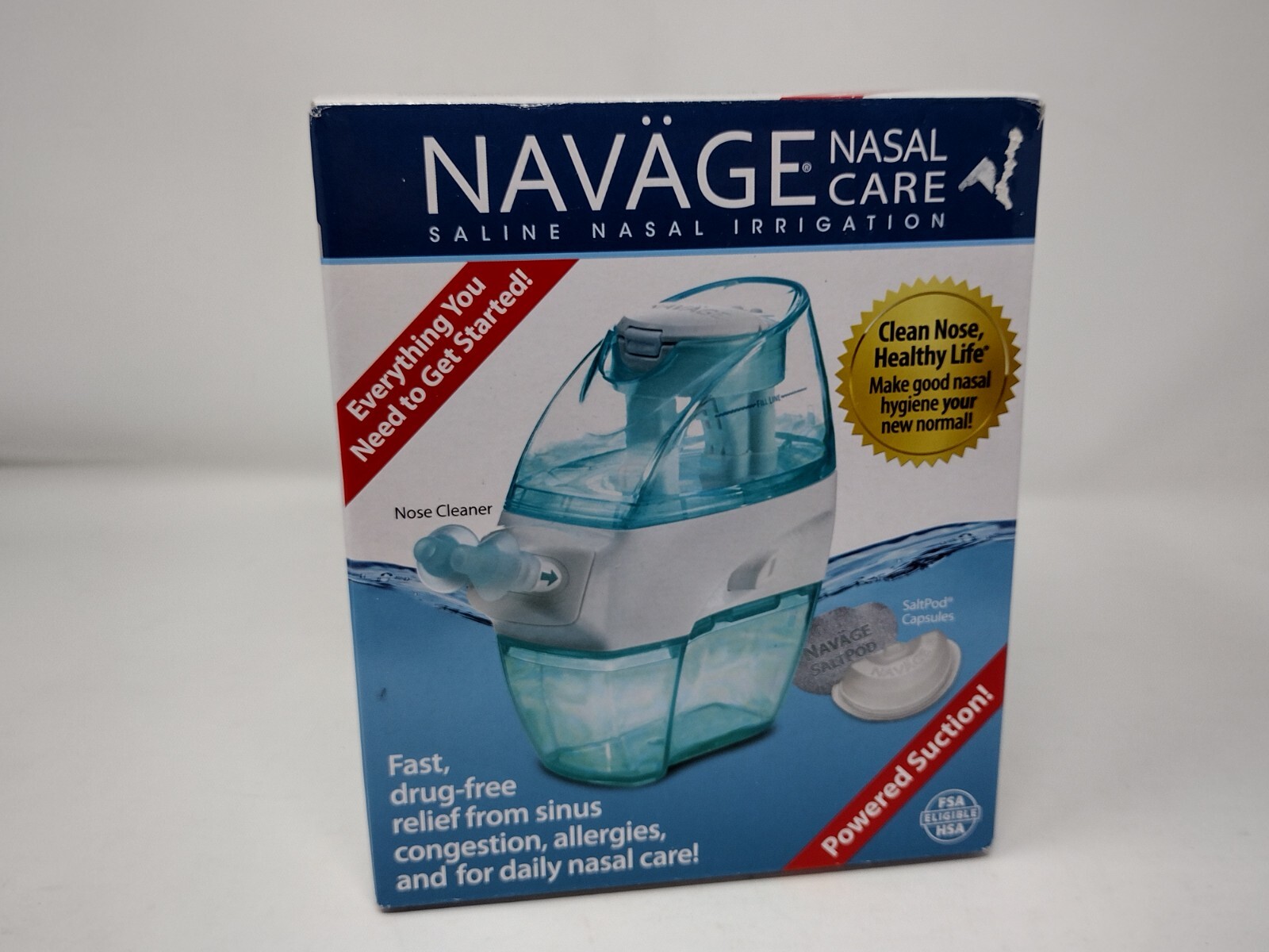 TOTALMENTE NUEVO Navage Cuidado Nasal Sistema de Riego Nasal Salino Limpiador de Nariz + 30 Cápsulas