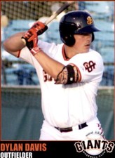 2015 San Jose Giants Grandstand #20 Dylan Davis Redmond Washington Baseball Card