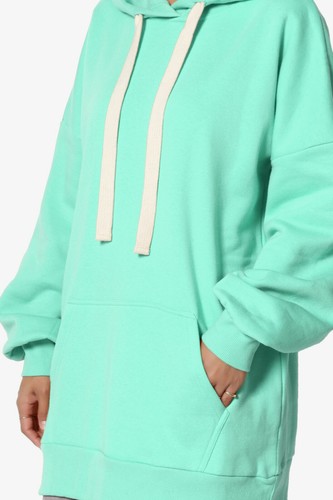 TheMogan S~3X Oversized Pullover Fleece Hooded Sweatshirt Oversized Tunic Hoodie - Picture 115 of 146