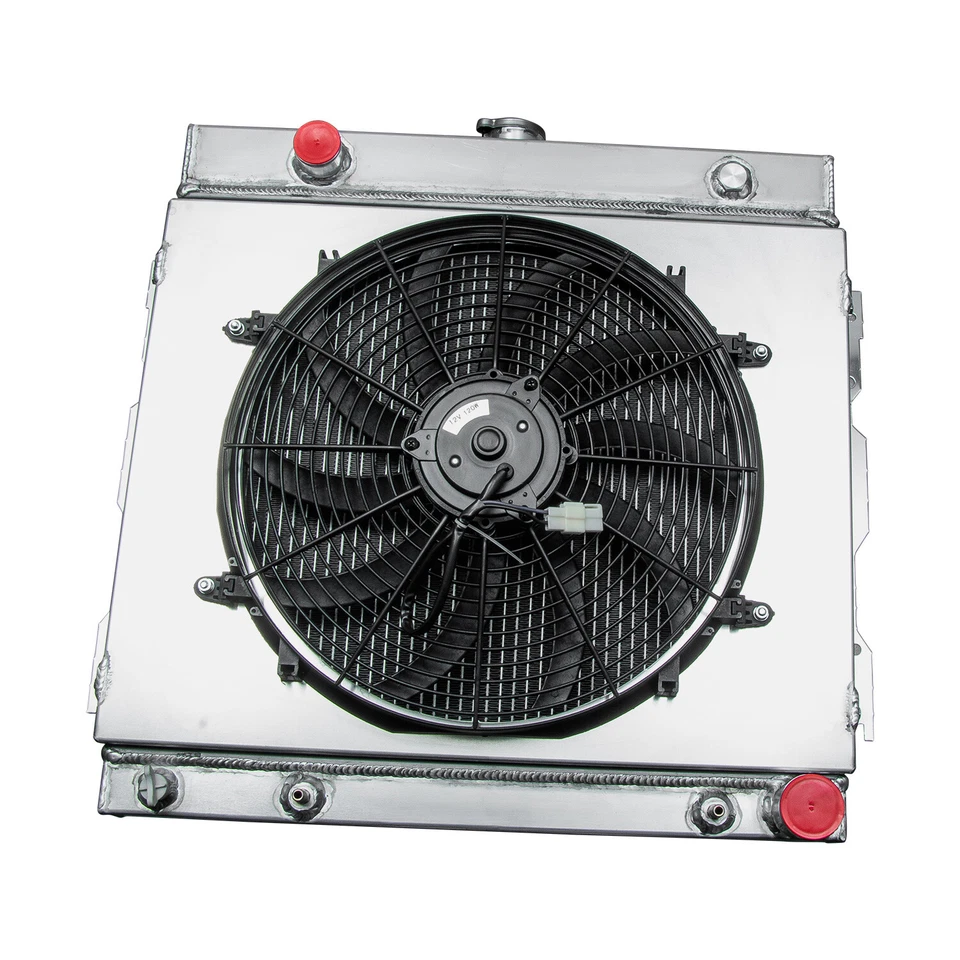 4 Row Radiator&Shroud Fan For 70-79,72 Dodge D/W 100 150 200 300/Ramcharger 5.2L Foto 4 de 4
