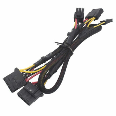 3-4Pin Molex to 6-Pin PCI & 4Pin Modular Cable