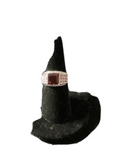 Woman's Sterling silver and Garnet/ Ruby ring size 7