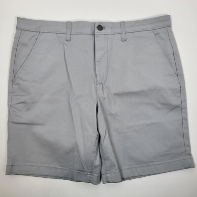Member's Mark Everyday Flat Front Twill Shorts Gray Men's Size 38 New