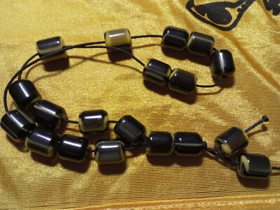 *** GREEK TRADITIONAL MULTI BLACK WORRY BEADS KOMBOLOI 30cm***