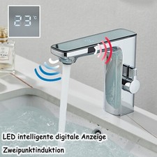 Waschtischarmatur Smart Sensor Wasserhahn Chrom Bad Waschbecken Mischbatterie
