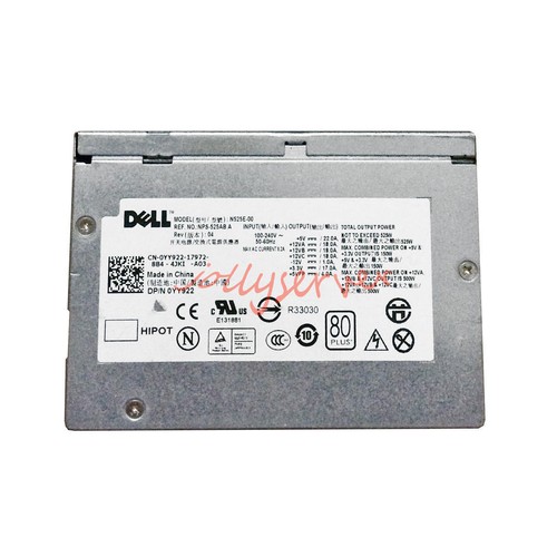 1PC Used N525E-00 YY922 Power Supply For DeLL 380 390 T3400 T410 525W