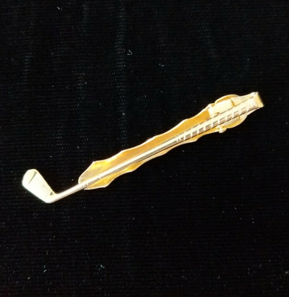 Vintage Anson Golf Club Iron Tie Bar Clip Gold Tone eBay