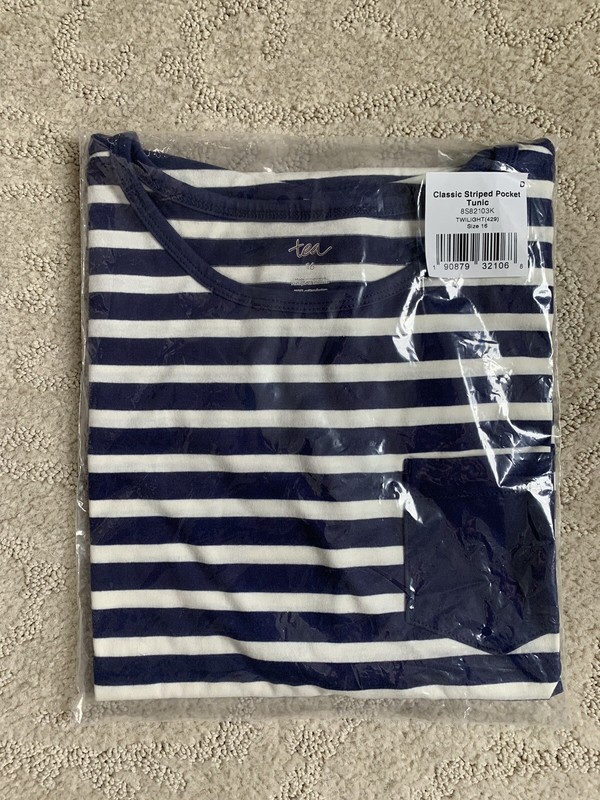 NWT Tea Collection Girl’s Striped Pocket Tunic - Size 16