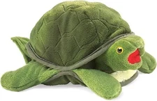 Folkmanis Baby Turtle Hand Puppet Green