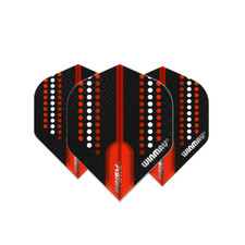 Winmau Prism Alpha Standard Dart Flight - Black, Red White Dots