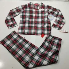 Family Pajamas Matching Kids Stewart Plaid Pajama Set Holiday Wardrobe Small-NWT
