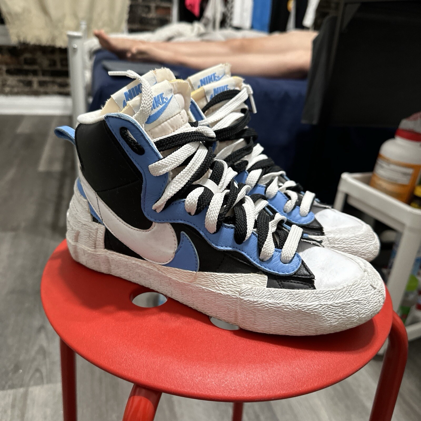 SACAI X NIKE Taglia 6 5 Nike sacai x blazer nero medio blu