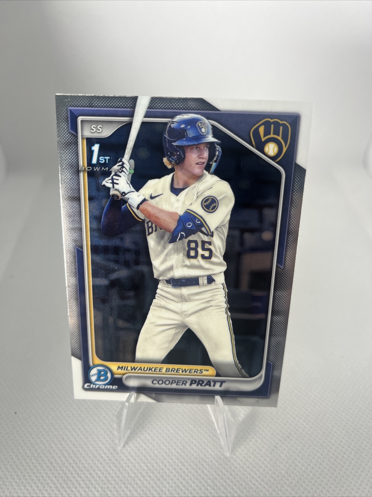 Cooper Pratt 2024 Bowman Chrome Prospect 1st Bowman BCP-137 Milwaukee Brewers