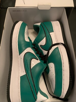 Nike Air Force 1 ID Custom Green Patent Leather Gold Swoosh With Jewel Size 13