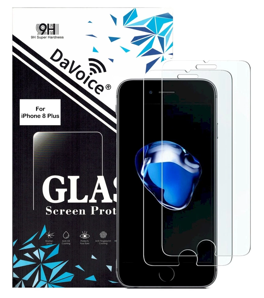 Screen Protector for iPhone 6 Plus 7 Plus 8 Plus Clear (2-Pack) Display - Image 2 of 4