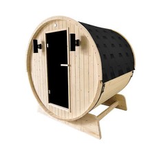 ALEKO Dry Wet Pine Wood Barrel Sauna 3-4 Persons Indoor Outdoor with UL Heater