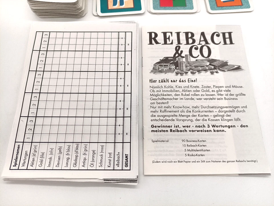 Reibach & Co FX Schmid Kartenspiel 1995 90er retro geprüft komplett - Bild 4 von 4