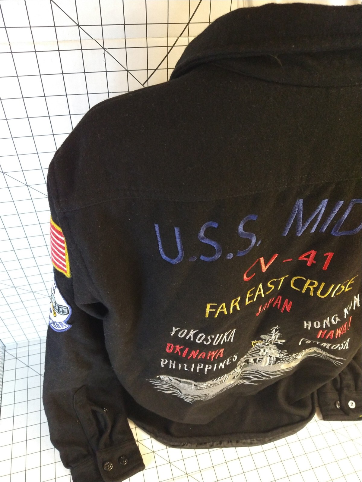 Vintage SCHOTT Wool Patch Button Jacket Intermedi… - image 9