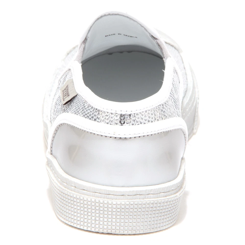 6520P sneaker  HOGAN REBEL SLIP ON argento/bianco scarpa bimba shoe kid - Immagine 4 di 4