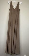 SHOW ME YOUR MUMU Beige Sleeveless Lined A-Line Maxi Dress Wedding Holiday L.