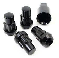 4 1.5 14x1.5 Black Acorn Tuner Veritek Wheel Locks For Aftermarket Wheels