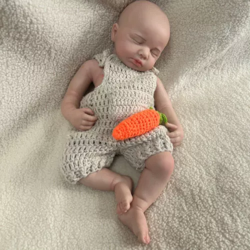 20" bemalte Vollsilikon Reborn Puppe gewichtet Schlapp Einschlafen Neugeborenes Baby Geschenk - Bild 20 von 24
