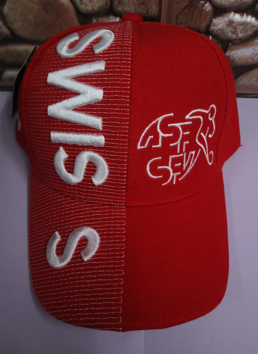 Swiss National Football Team Embroidered Red Baseball Cap-image