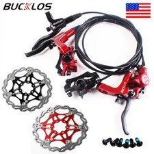 BUCKLOS Front Rear Hydraulic Disc Brake Mountain Road Bike 160/180/203mm Rotors