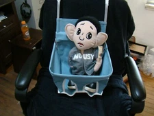 Teal vintage style child seat chair baby seat antique style baby seat chair blue