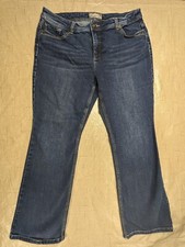 Chico's Jeans Women's 10 1.5 S Blue So Sliming Straight Rhinestones