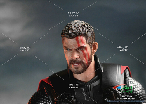 BY-ART BY-T6B 1:6 Thor Chris Hemsworth LED Eyes Head Sculpt F 12" Male HT Figure - Picture 3 of 9
