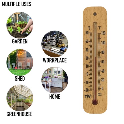 Indoor Outdoor Thermometer Greenhouse Room Garden Wall Home Office - IN-002 - Picture 6 of 7
