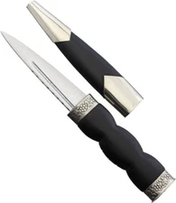 Celtic Irish Scottish Knife Sgian Dubh Dirk Dagger Hand Made Leather Sheath